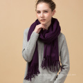 Bufanda de la cachemira del estilo del color violeta caliente promocional de la nueva llegada caliente del invierno